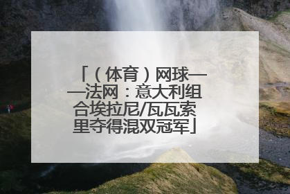 （体育）网球——法网：意大利组合埃拉尼/瓦瓦索里夺得混双冠军