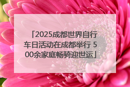 2025成都世界自行车日活动在成都举行 500余家庭畅骑迎世运