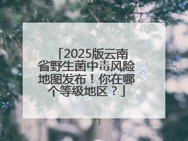 2025版云南省野生菌中毒风险地图发布！你在哪个等级地区？